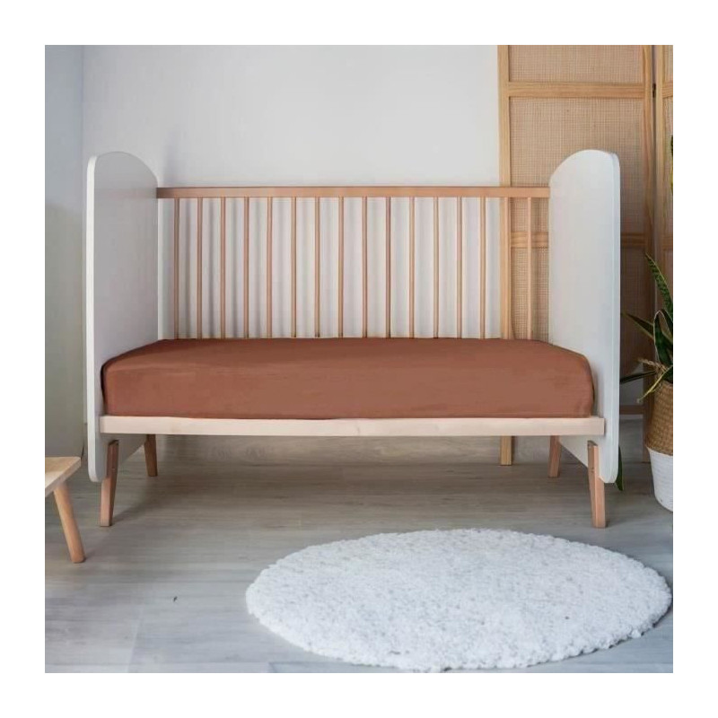 Fitted sheet - P'TIT DODO - 70 x 140 cm - Jersey - Tomette