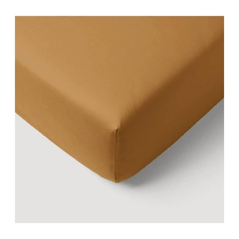 Fitted sheet - P'TIT DODO - 60 x 120 cm - Jersey - Caramel