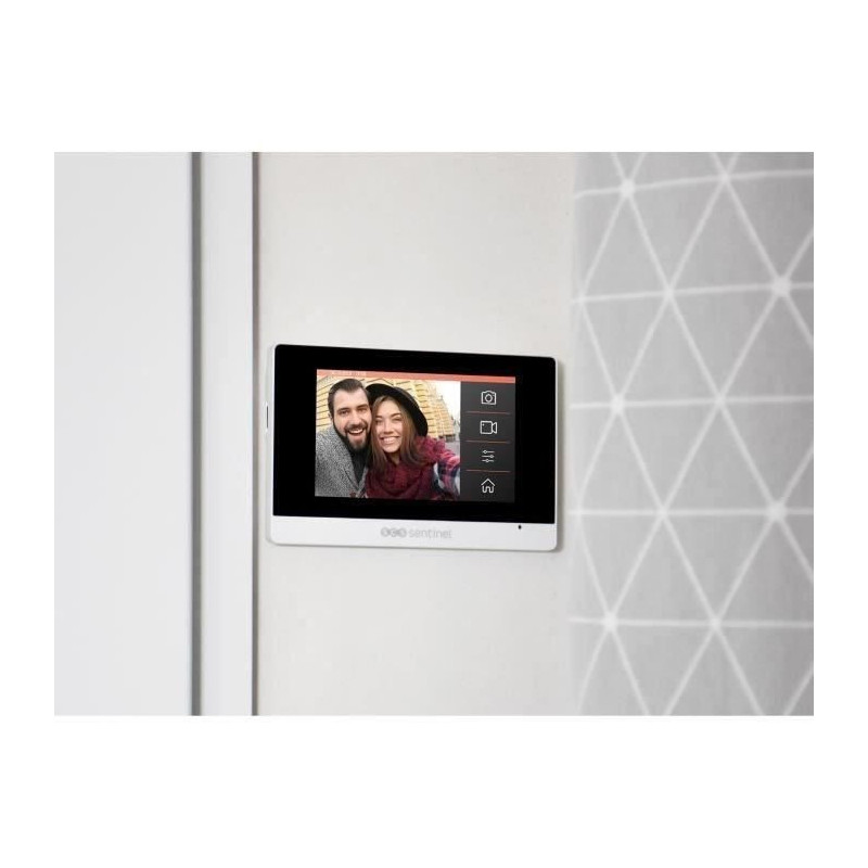 Wired video intercom, white color - VisioKit 4.3 - SCS SENTINEL