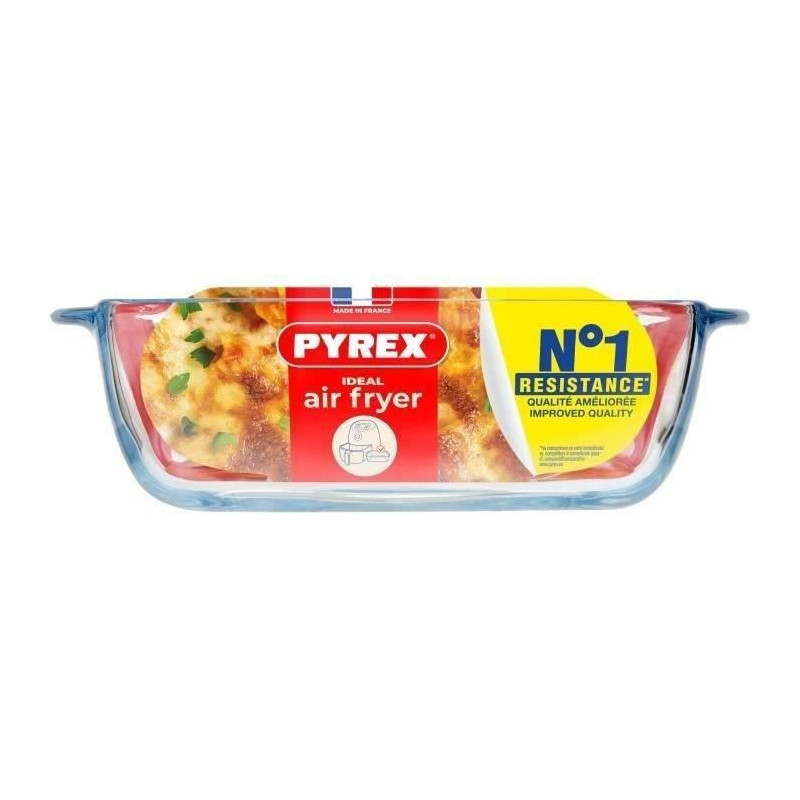 Air fryer dish - PYREX - 1450141 - Square - Borosilicate glass - 20 x