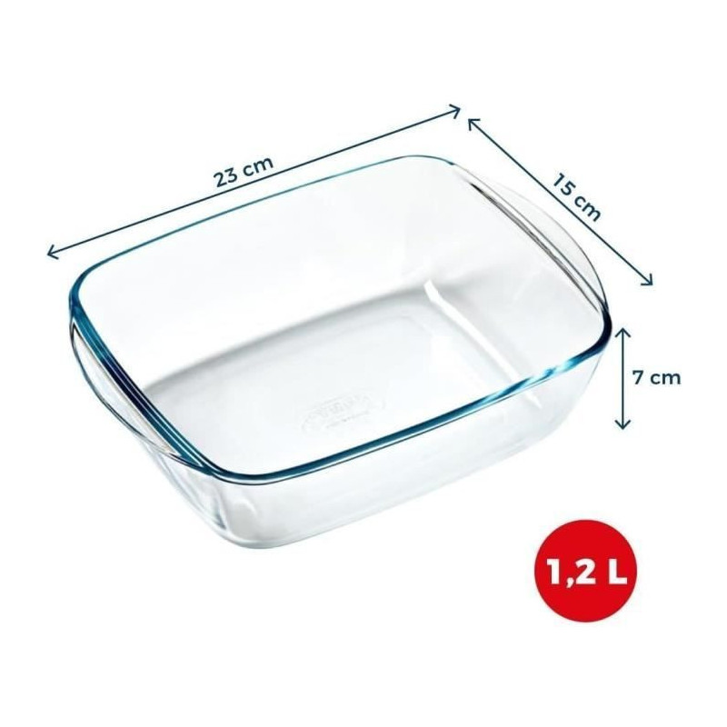 Air fryer dish - PYREX - 1450143 - Rectangular - Borosilicate glass -