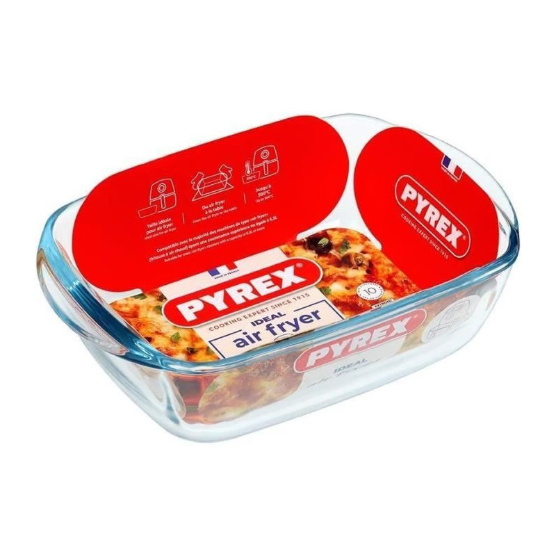 Air fryer dish - PYREX - 1450143 - Rectangular - Borosilicate glass -