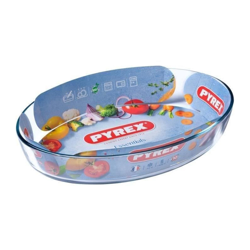 PYREX - ESSENTIALS - Oval glass oven dish 35 * 24 cm