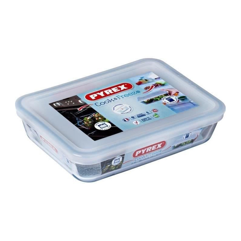 PYREX - 241P000 / 7046 - Rectangular dish with lid - 19cm * 14 cm - Py