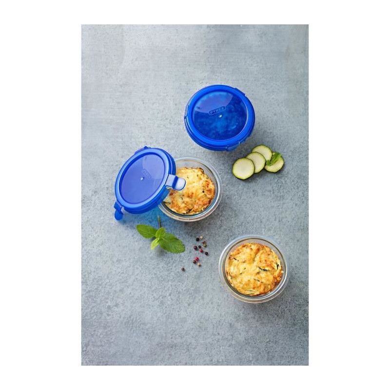 PYREX - COOK & GO - Round box in vere with lid 11 * 6 cm