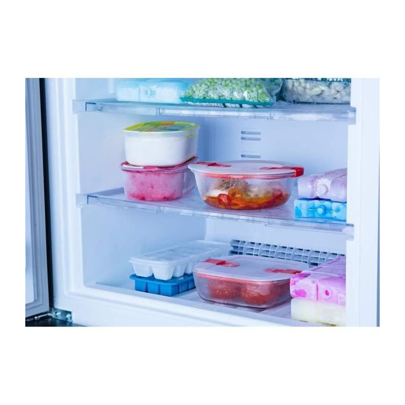 PYREX - COOK & HEAT - Square glass box with lid 20 * 17 cm