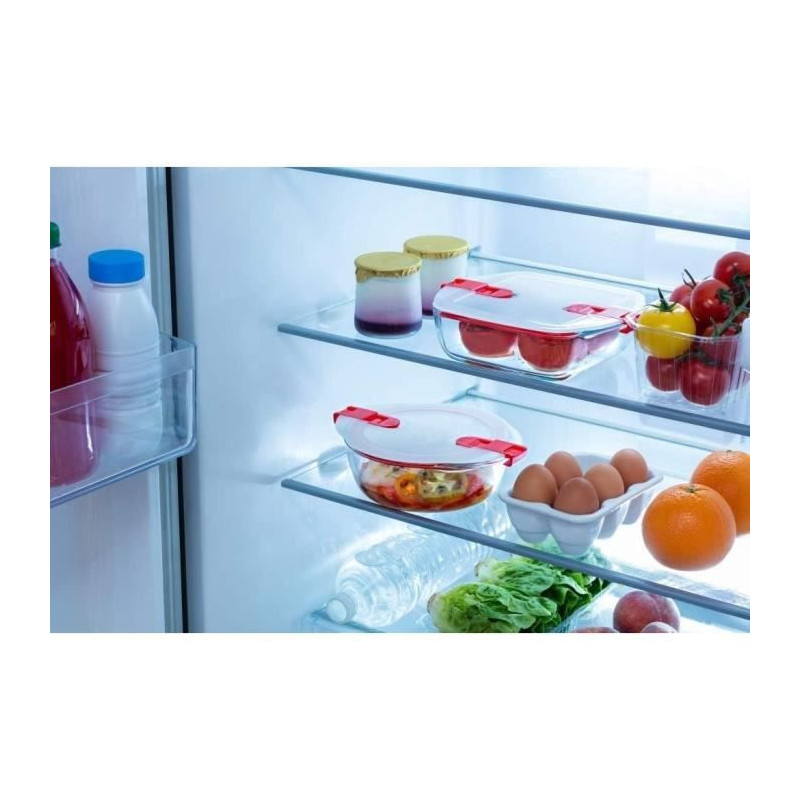 PYREX - COOK & HEAT - Square glass box with lid 20 * 17 cm