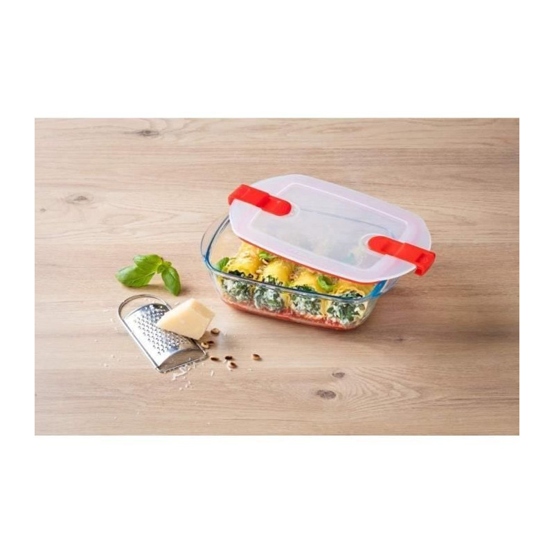 PYREX - COOK & HEAT - Rectangular glass box with lid 23 * 15 cm