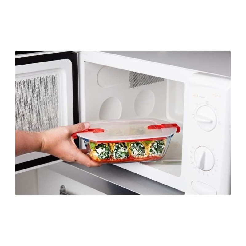 PYREX - COOK & HEAT - Rectangular glass box with lid 23 * 15 cm