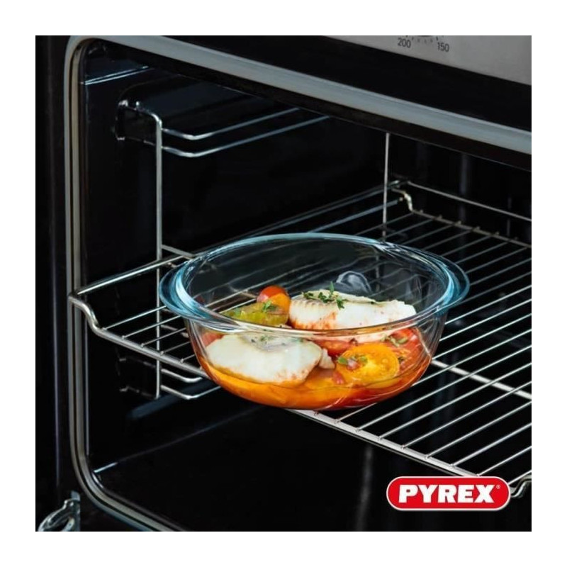 PYREX - COOK & HEAT - Round glass box with lid 20 * 18 cm