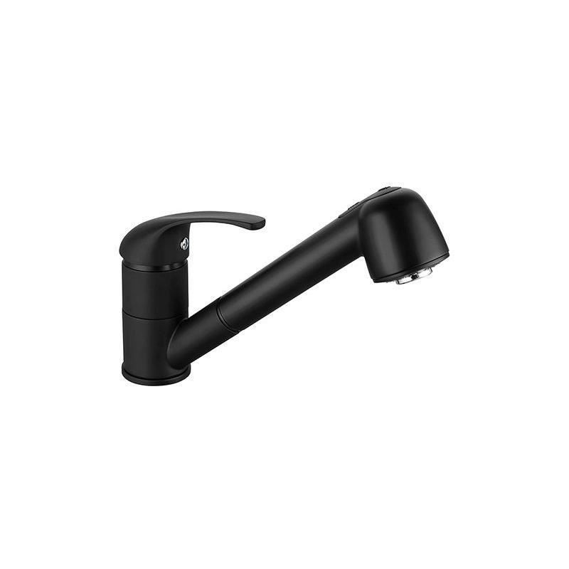 Sink Mixer Tap - BAGO - Pull-Out 2-Jet Spray - Matte Black - Classic D