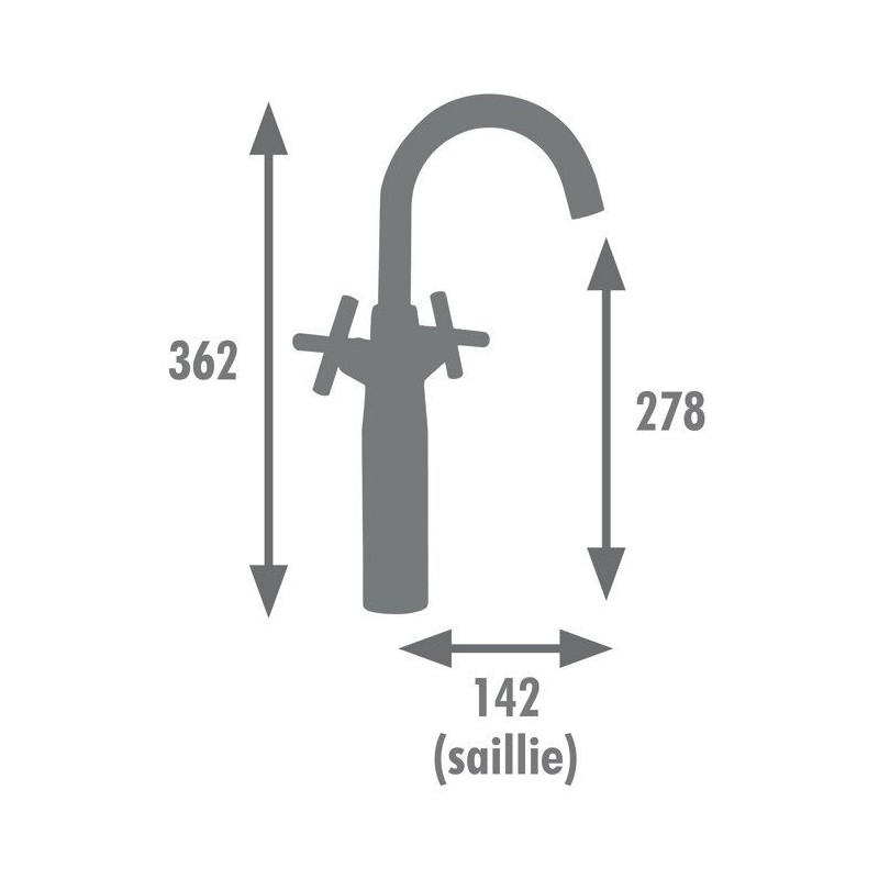 Edouard Rousseau - NANKA HIGH SINK MIXER - Black