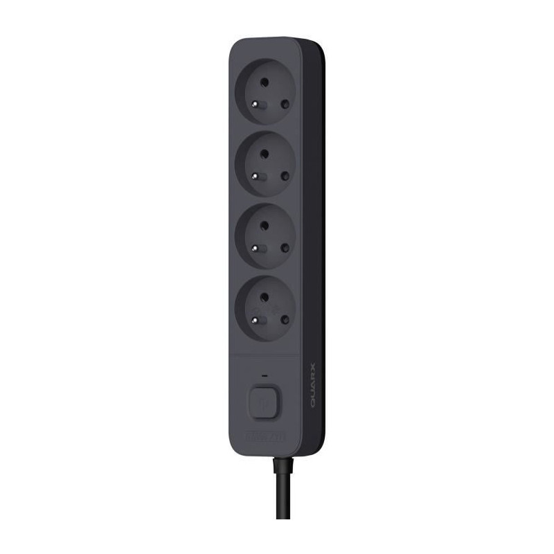 Power strip - QUARX - 4 sockets - With 3 USB ports, 1.5m cable