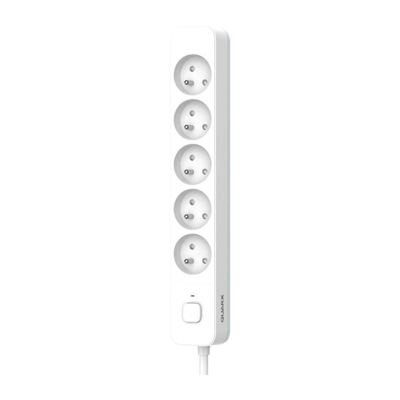 Power strip - QUARX - 5 sockets - With 3m cable, child protection