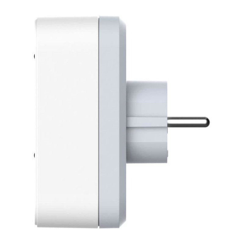 Biplite - QUARX - 2P 16A - White and light gray, NF compliant