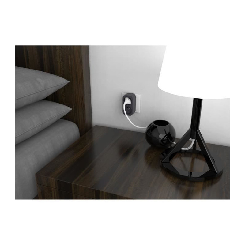 Biplite - QUARX - 2P 16A - Black and anthracite grey, NF compliant