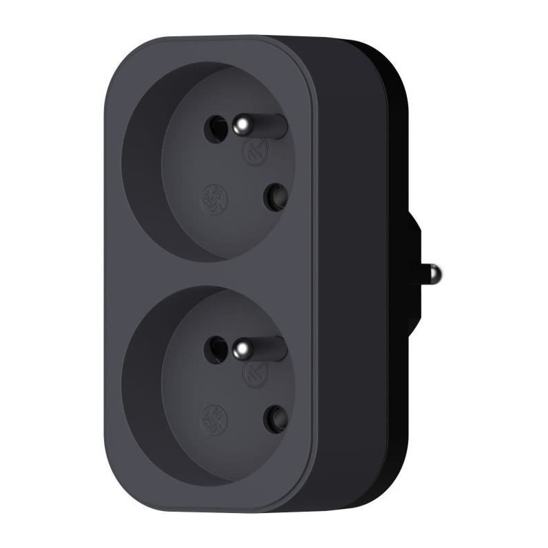 Biplite - QUARX - 2P 16A - Black and anthracite grey, NF compliant