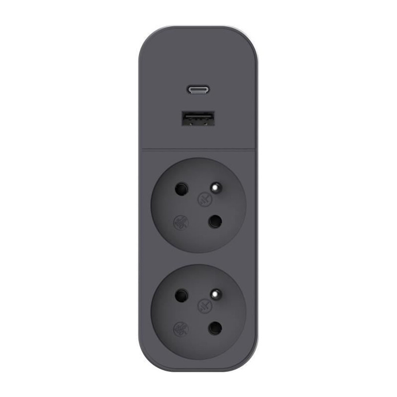 Biplite - QUARX - 2P 16A - With USB-A and USB-C, NF compliant