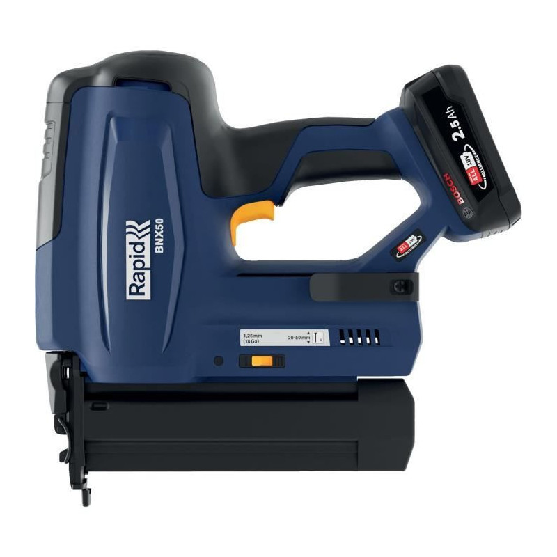 18V battery nailer for 8/20-50mm - RAPID - BNX50 - Case + 2.5Ah batter