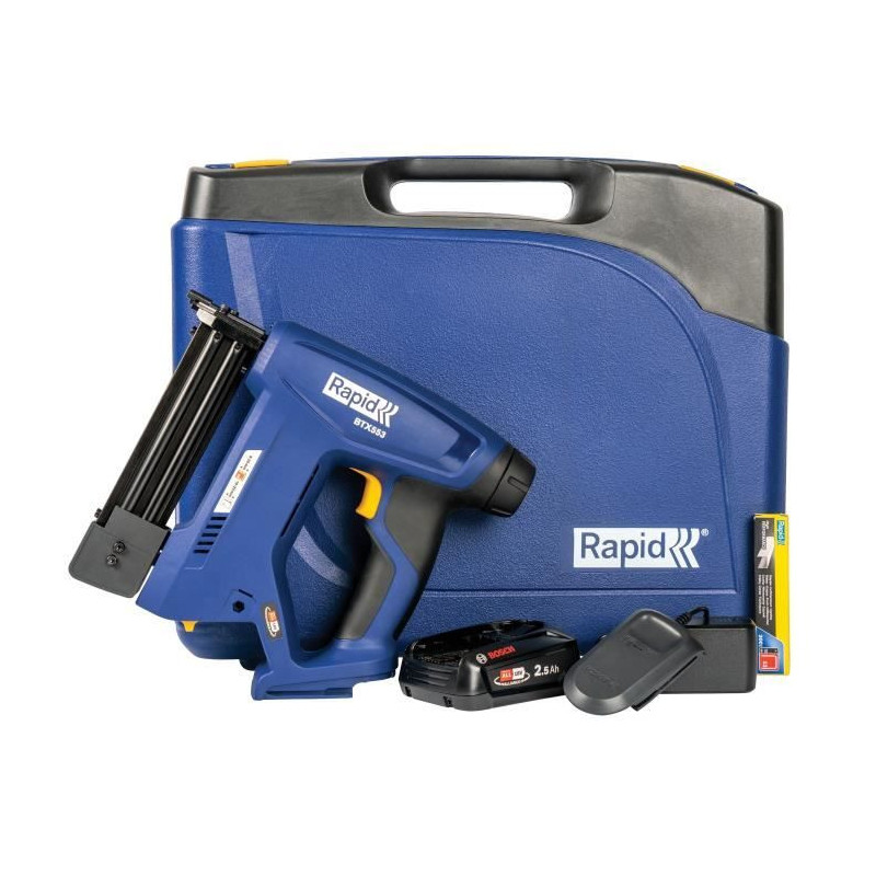 18V battery stapler for 53/8-20mm - 8/15-20mm - RAPID - BTX553 - Case