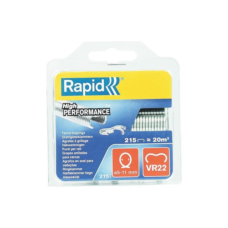VR22 Rapid Agraf Wire Mesh Clip - Galvanized - 215 staples