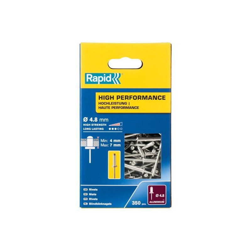 RAPID - Rivets - 4.8 x 10mm Alu ALU - Box of 350