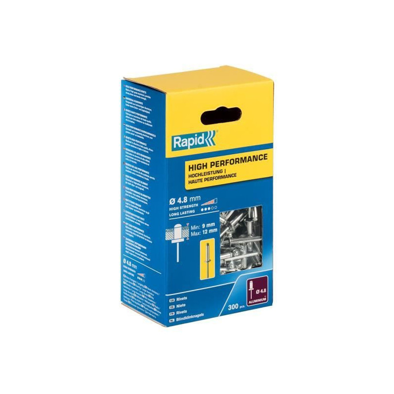 RAPID - Rivets - 4.8 x 16mm Alu ALU - Box of 300