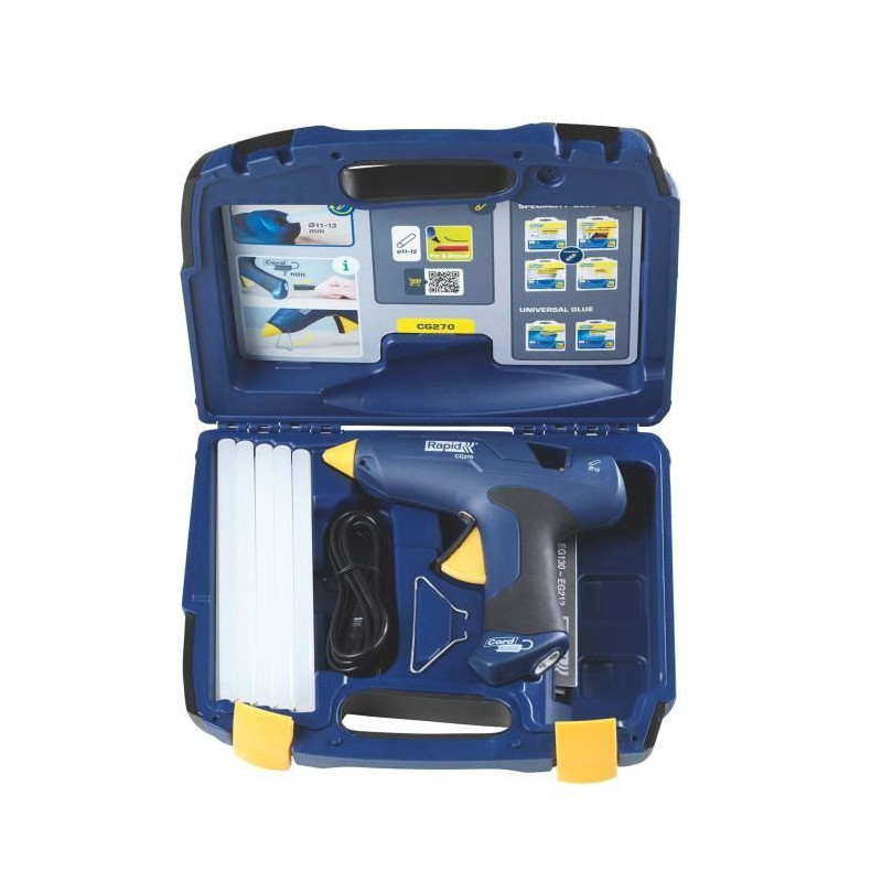 RAPID - CG270 glue gun - removable Box + glue 10 sticks