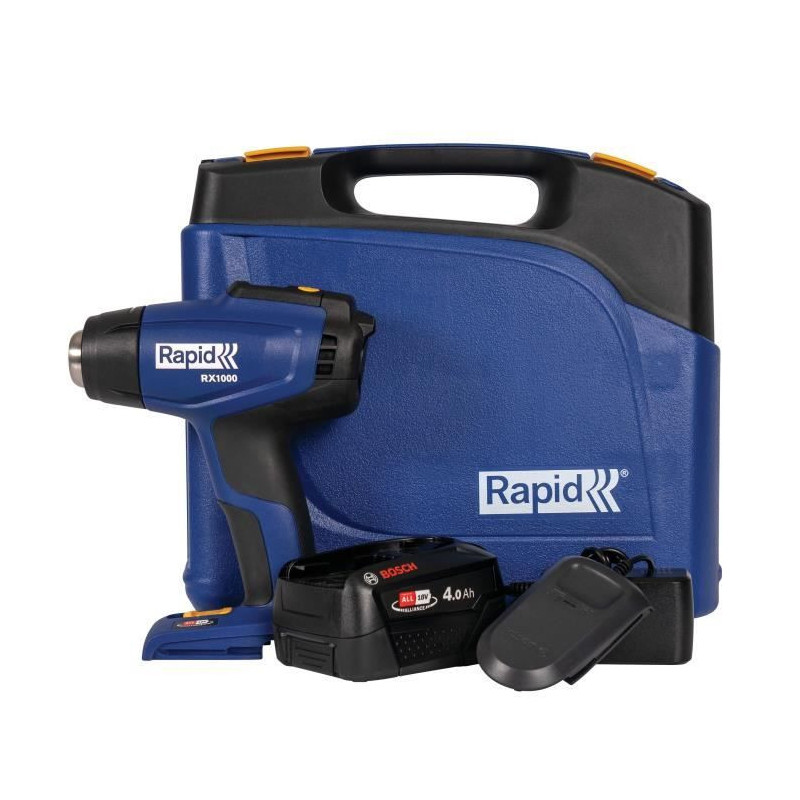 18V battery-powered hot air gun - RAPID - RX1000 - Case + 4.0Ah batter