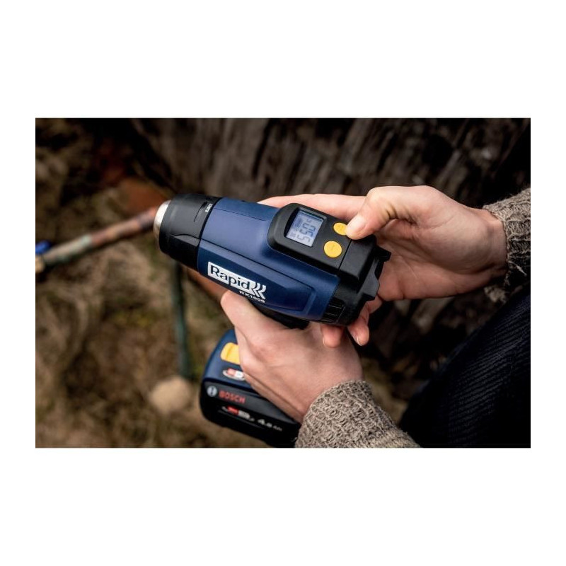 18V battery-powered hot air gun - RAPID - RX1000 - Case + 4.0Ah batter