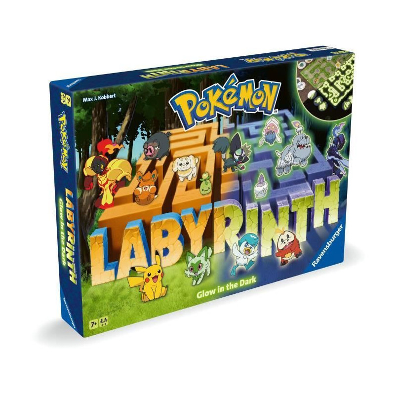 Pokémon Maze, Classic Board Game, Glow in the Dark, For Children and
