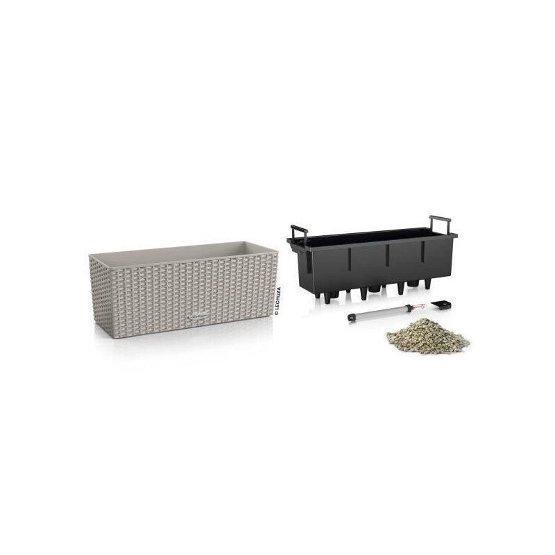 Jardiniere - Balconera cottage 50 - Complete kit - Sand brown - 8 L -