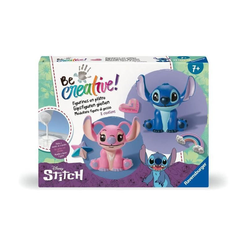 Be Creative Figurines Stitch, 5 objects to make in plaster, Relaxing a