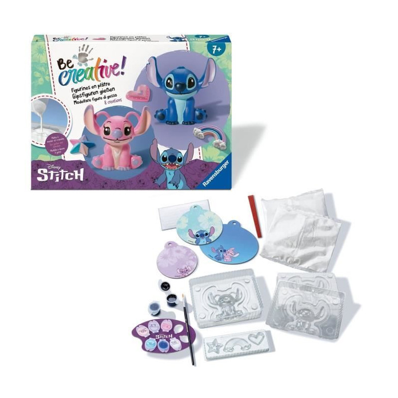 Be Creative Figurines Stitch, 5 objects to make in plaster, Relaxing a