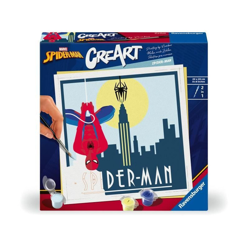 CreArt 20x20 cm Spider Man, Creative leisure, 23891, Ravensburger