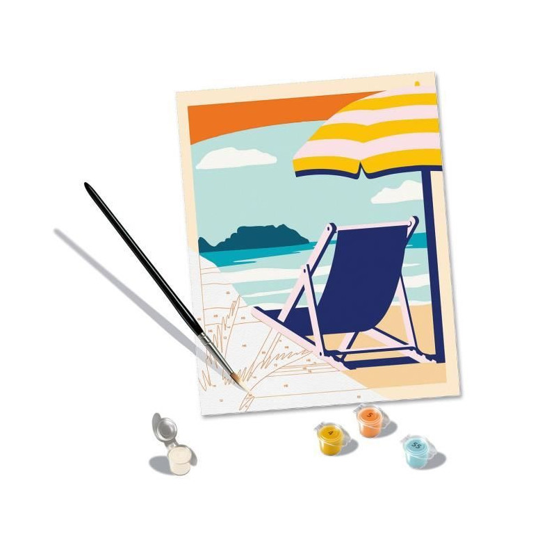CreArt 24x30 cm Relax at the Beach, Adult, Paint by Numbers, 23897, Ra