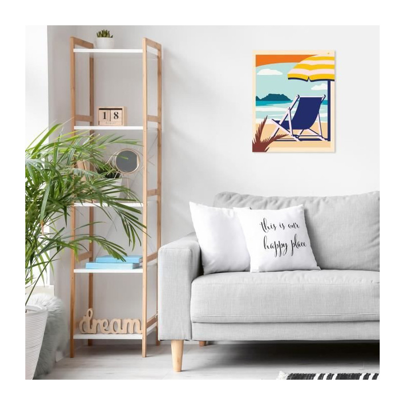 CreArt 24x30 cm Relax at the Beach, Adult, Paint by Numbers, 23897, Ra