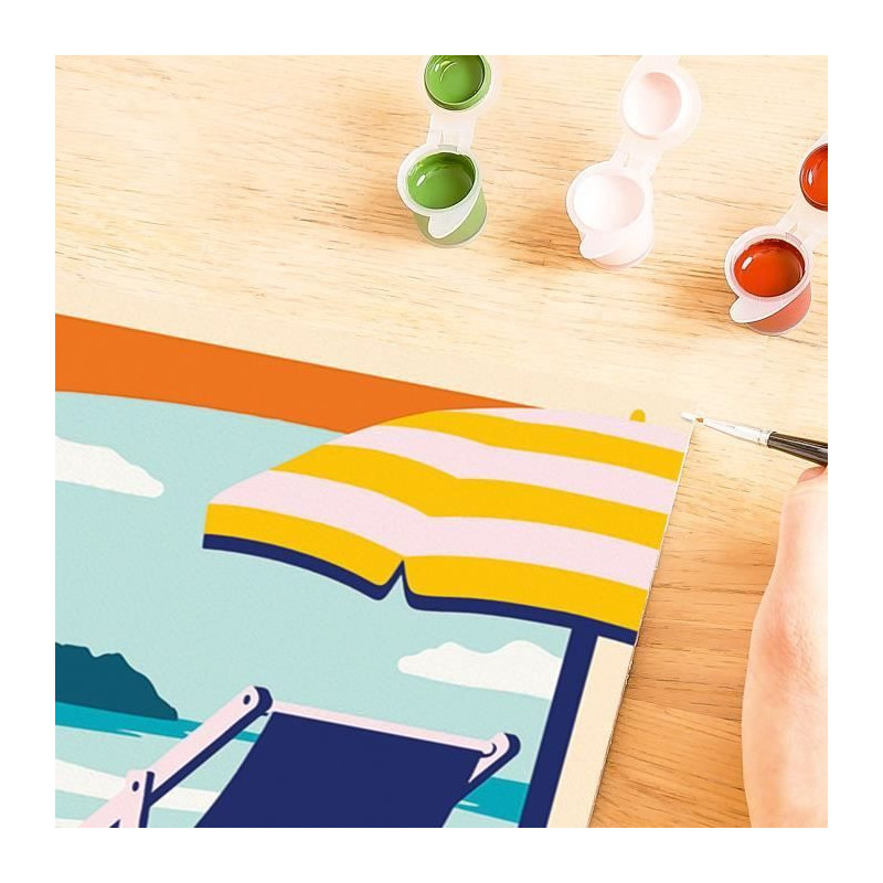 CreArt 24x30 cm Relax at the Beach, Adult, Paint by Numbers, 23897, Ra