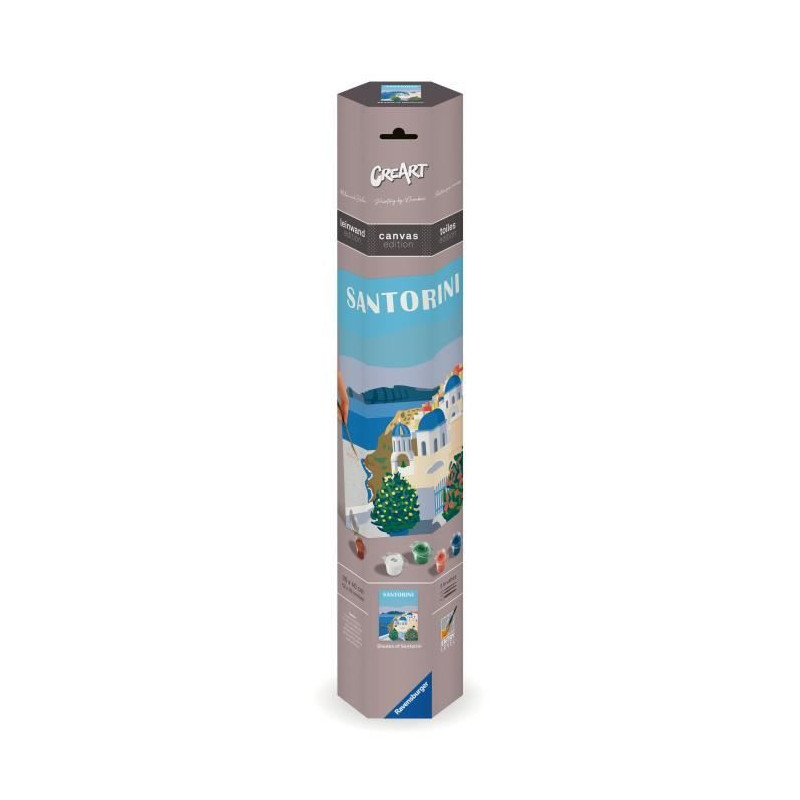 Ravensburger–CreArt Canvas 30x40 cm–Santorini–Paint by numbers