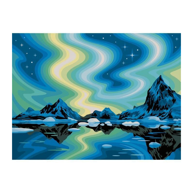 Ravensburger–CreArt Canvas 30x40 cm–Northern Lights–Paint by num