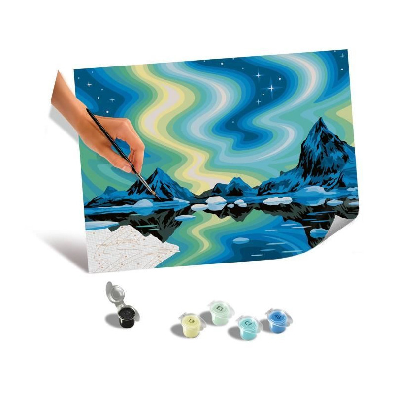 Ravensburger–CreArt Canvas 30x40 cm–Northern Lights–Paint by num
