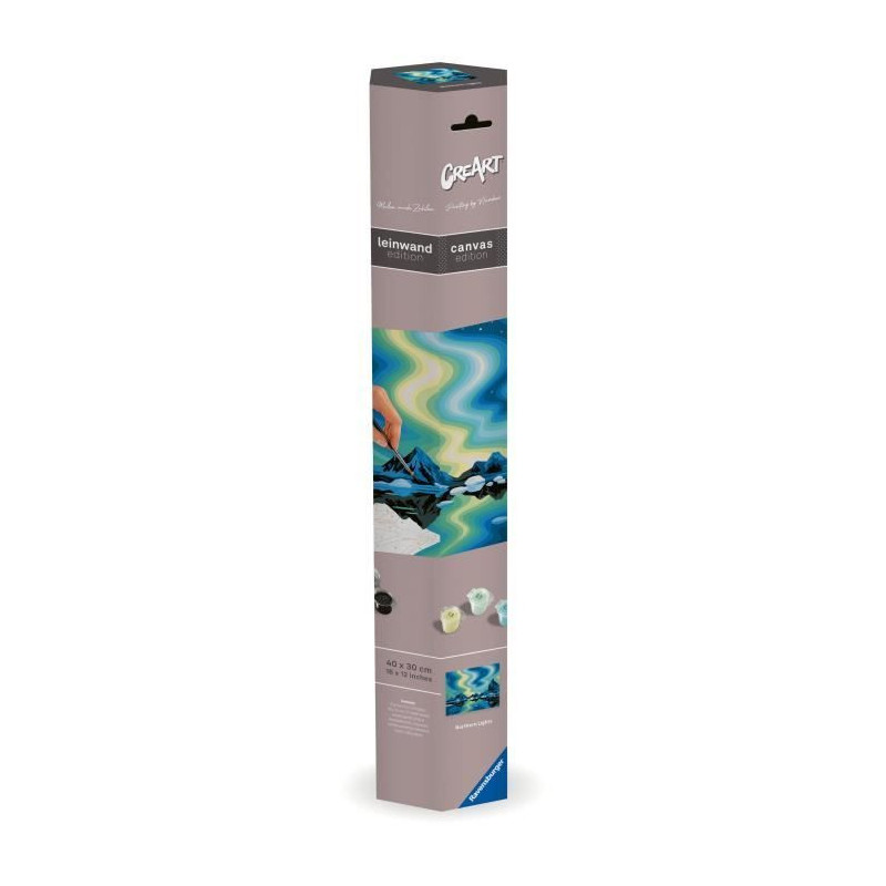 Ravensburger–CreArt Canvas 30x40 cm–Northern Lights–Paint by num