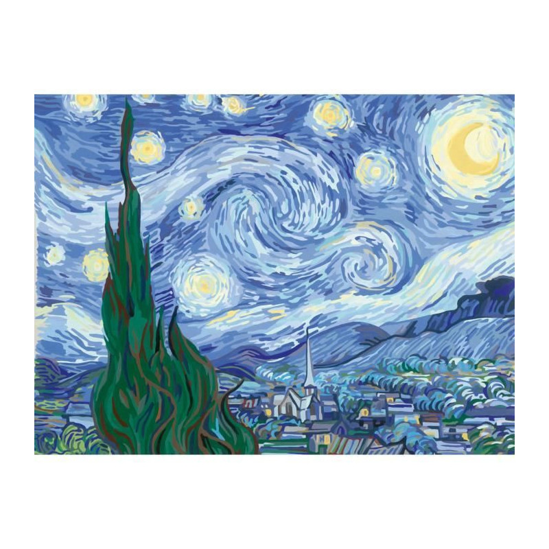 Ravensburger–CreArt Canvases 30x40 cm–Van Gogh/The Starry Night–