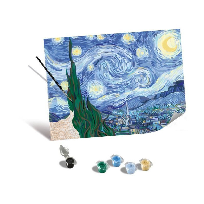 Ravensburger–CreArt Canvases 30x40 cm–Van Gogh/The Starry Night–