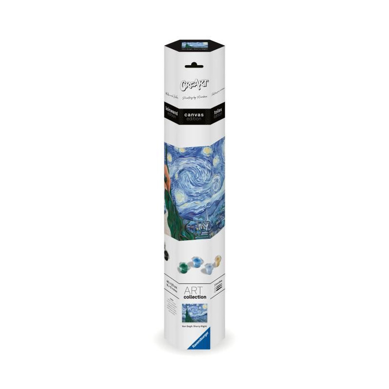 Ravensburger–CreArt Canvases 30x40 cm–Van Gogh/The Starry Night–