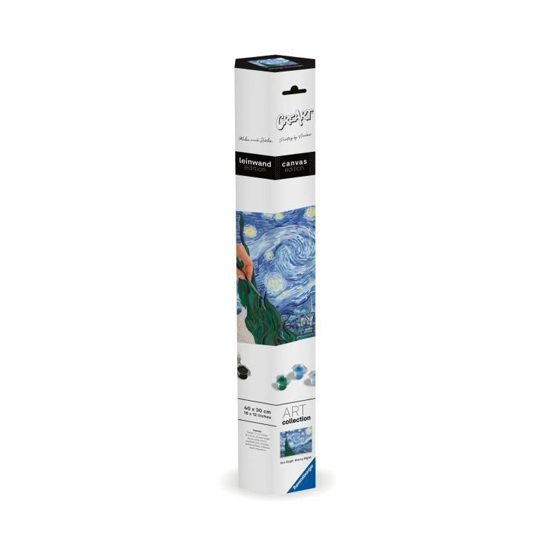 Ravensburger–CreArt Canvases 30x40 cm–Van Gogh/The Starry Night–