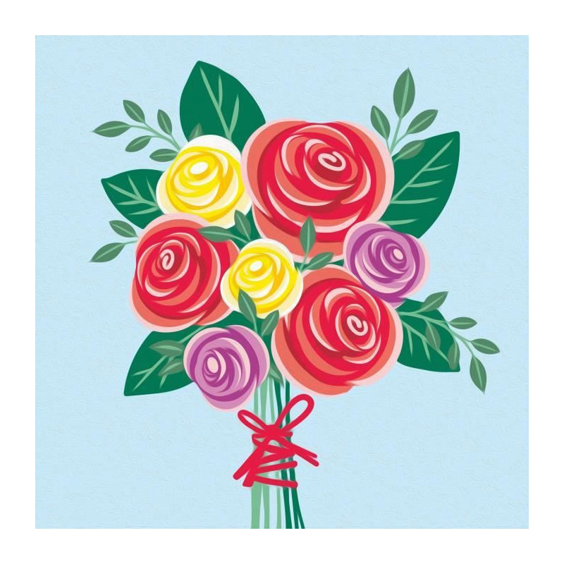 CreArt 20x20 cm Bouquet of roses, Creative leisure, Adult, Paint by nu
