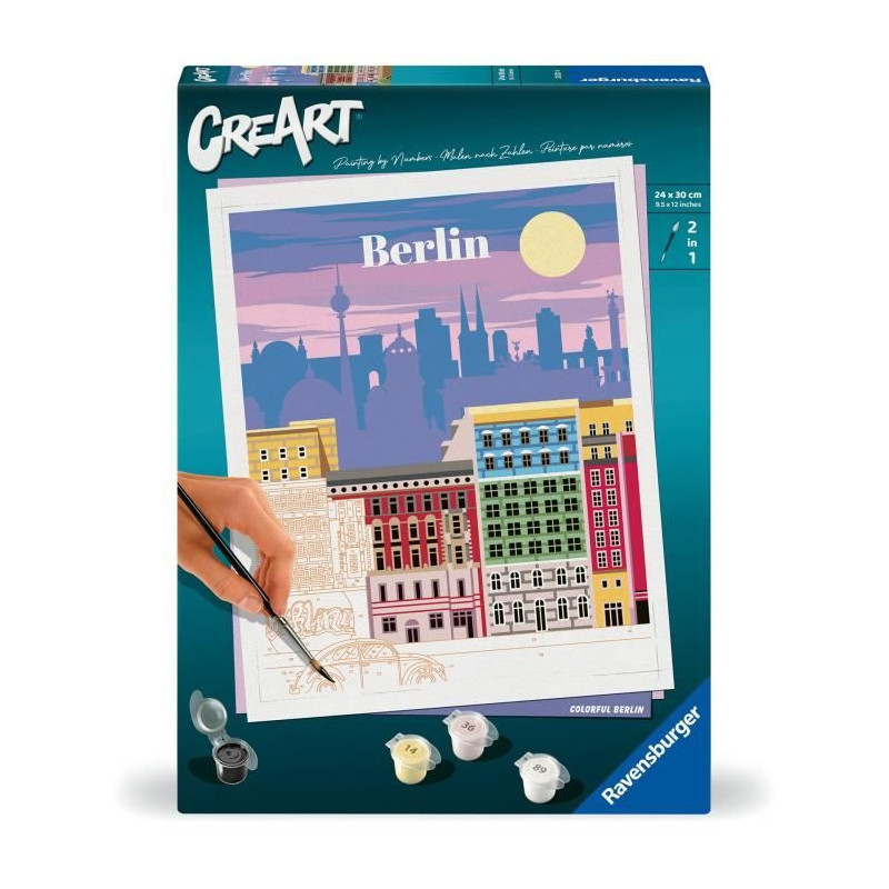 CreArt 24x30 cm Berlin, Adult, Paint by Numbers, 25521, Ravensburger