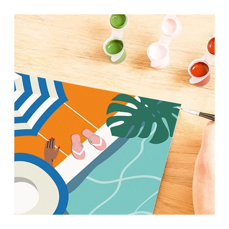CreArt 24x30 cm Pool Time, Adult, Paint by Numbers, 25523, Ravensburge