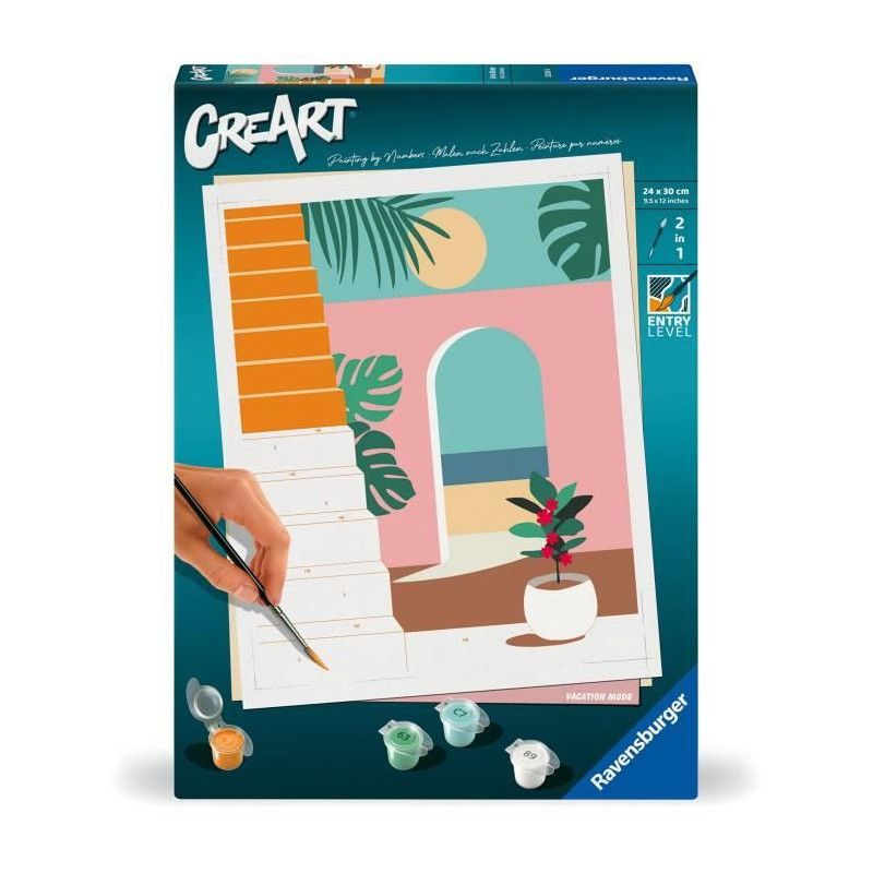 CreArt 24x30 cm Vacation Mode, Adult, Paint by Numbers, 25524, Ravensb